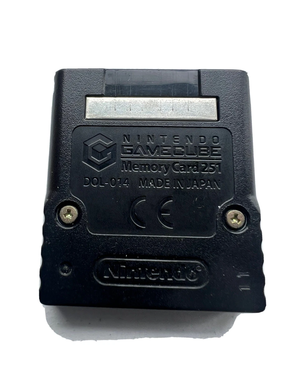 Official Nintendo GameCube Memory Card DOL 014 251 Blocks BLACK