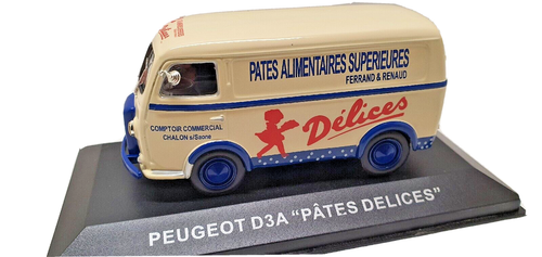 Camionnette Peugeot D3A Pâtes Délices - Modèle Réduit Ixo/Altaya 1/43 - Occasion Excellent état
