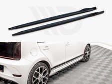 Side Skirts Diffuser Maxton Design Gloss Black ABS for Volkswagen UP GTI