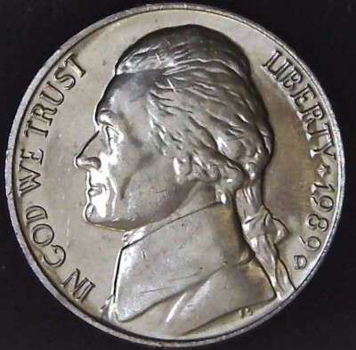 1989-D 5C Jefferson Nickel BU 22oc0605 | eBay