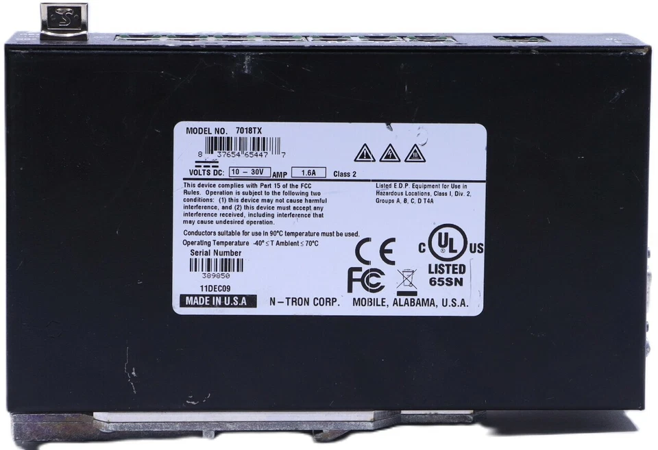 N-TRON 7018TX MANAGED ETHERNET SWITCH - Image 3 of 4