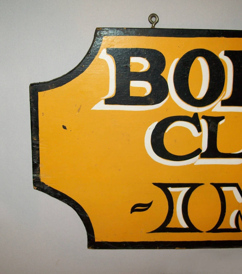 Old Vtg C 1950s Folk Art Reimer Clothing Wooden Sign Great Original Paint 32" L - Image 3 of 4