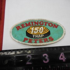 REMINGTON PETERS 150 TRAP SKEET EMBROIDERED SEW ON ONLY PATCH VINTAGE 3.75" x 2"