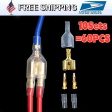 10Set 1 Female 2 Male 4.0 Bullet Crimp Terminal Car Electrical Wire Connectors 1