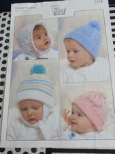 KING COLE WZÓR DZIEWIARSKI 7158 KAPELUSZE DZIECIĘCE NARODZINY-2 LATA