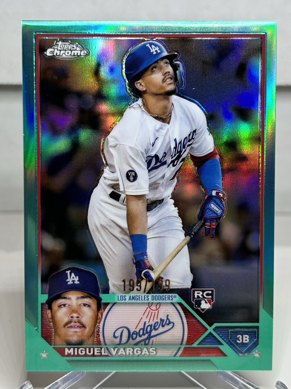 Miguel Vargas - 2023 Topps Chrome Aqua Refractor #161 (RC)🔥Dodgers🔥199/199