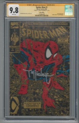 Spider-man #1 Gold Edition CGC 9.8 NM/MT SS Todd McFarlane