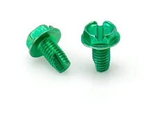 THE CIMPLE CO 10 Pack Green - 1/2 in 13 mm Self Tapping Ground Screws - 10-32...