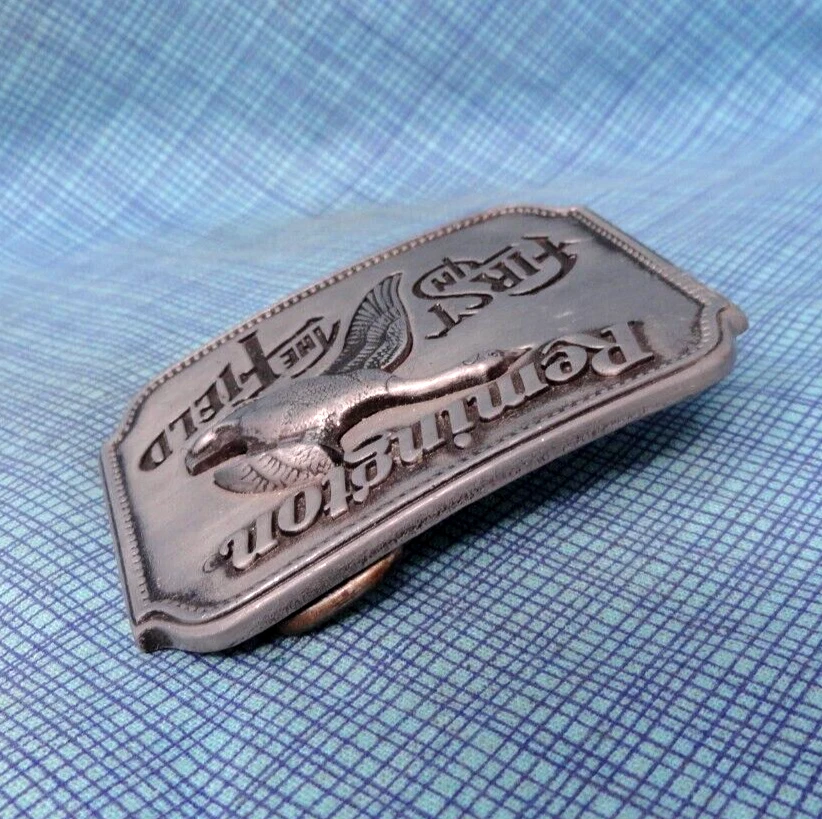 Remington Arms Co abito promozionale cintura fibbia Canada Goose Sid Bell vintage anni 80 W.NOX675