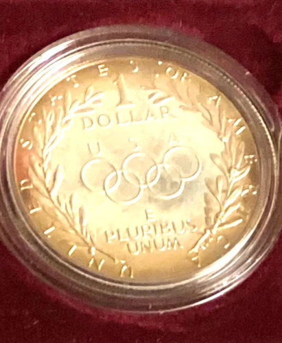 🇺🇸 1988S  US  1oz. 0.90 Purity  Olympic SILVER Dollar PROOF Coin Round, Bar