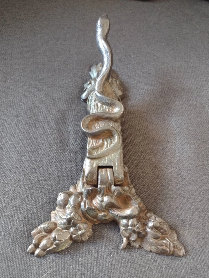 Caducée De Pharmacie. Ancien Mâche Bouchon en fonte circa 1900 - Photo 2/4