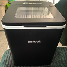 Cookworks Countertop Ice Maker, Black, Viewing Window & Removable Basket