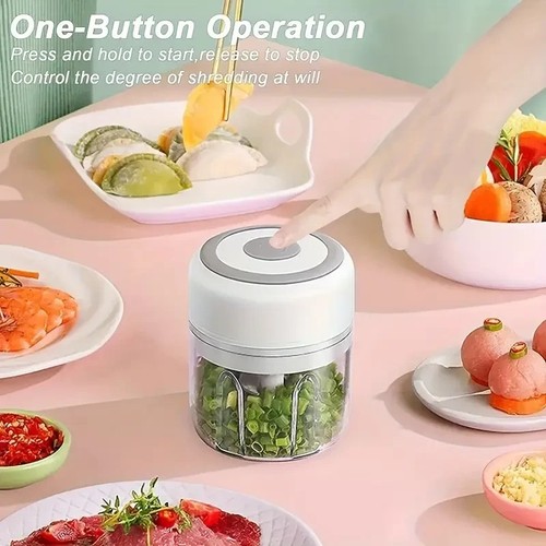 Electric Garlic Chopper Vegetable Food Slicer Grinder Blender Crusher 250ML - Picture 6 of 7