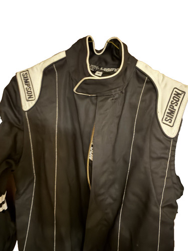 Simpson Racing LY22271 Legend II SFI-1 Racing Suit Youth Medium Black/Black