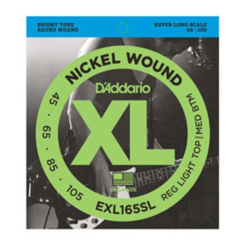 Used D'Addario EXL165SL Nickel Wound Bass, Custom Light, 45-105, Super Long Scal