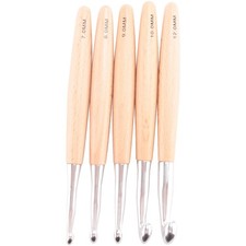 Big Crochet Hooks Set with Beech Wood Handle, Crochet Hooks for Chunky Yarn2451