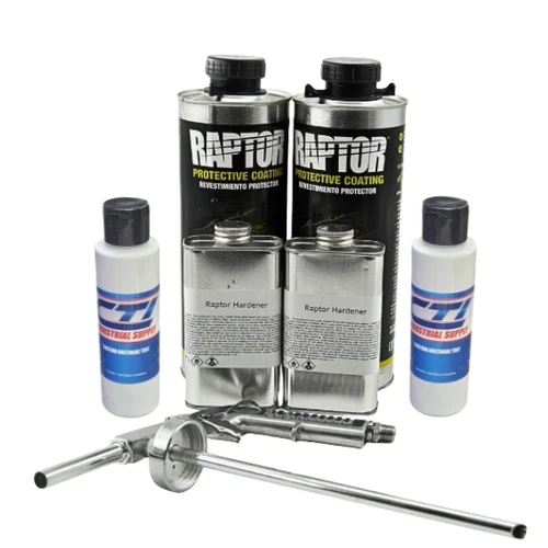 UPOL Raptor Ford White Urethane SprayOn Truck Bed Liner W/Gun 2L