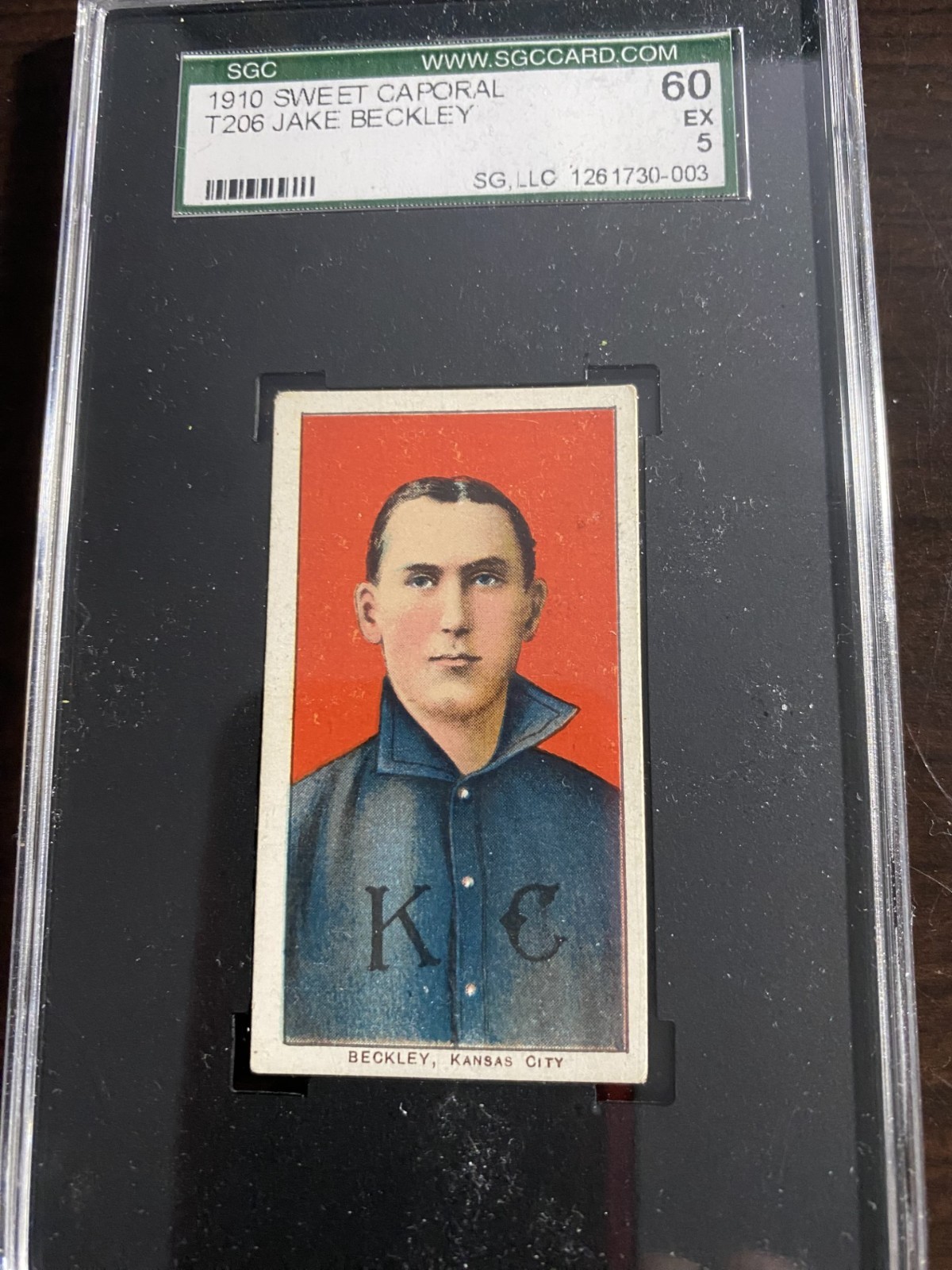1910 T 206 Jake Beckley Sweet Caporal 350/30 SGC 5