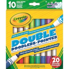 Crayola Double Doodlers, Dual-Ended Markers, 10 Non Toxic Washable Markers