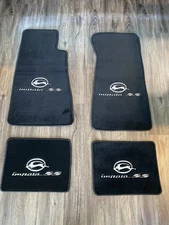 New! 1994-1996 Impala SS BLACK CARPET Floor Mats with Embroidered Logo  4pc