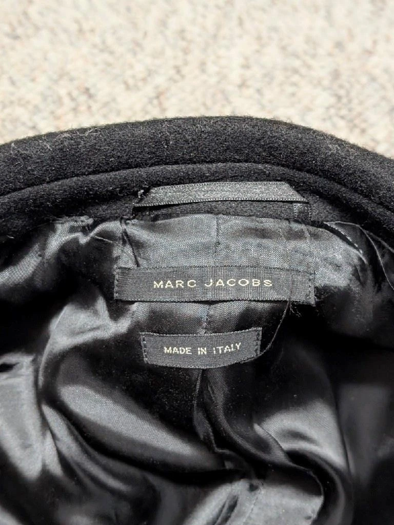 ITALY made MARC JACOBS double breasted 2XS black OVERCOAL wool 32R/34R runway image 8