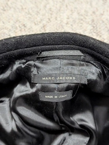 ITALY made MARC JACOBS double breasted 2XS black OVERCOAL wool 32R/34R runway image 8