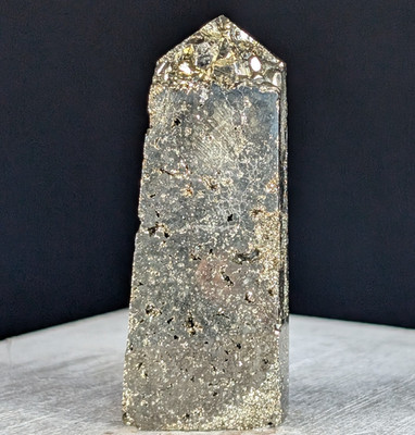 Pyrite Tower Druzy Point Crystal Chakra Gemstone Wand