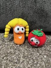 Veggie Tales Bob the Tomato Plush Google Eyes Laura The Carrot Fisher Price