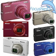 Nikon COOLPIX S6200 16.0MP Digital Camera 10 x Optical Zoom w/SD Card,Charger