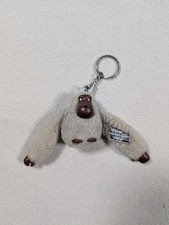 RARE Kipling Sarah Extra Small GRAY Monkey Keychain Charm