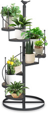Scaffale Porta Piante in Ferro E Legno, Design Moderno a Scala a Chiocciola, per
