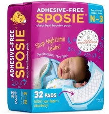 Booster Pads 32ct Compatible with All Diapers for Overnight Leak Protection