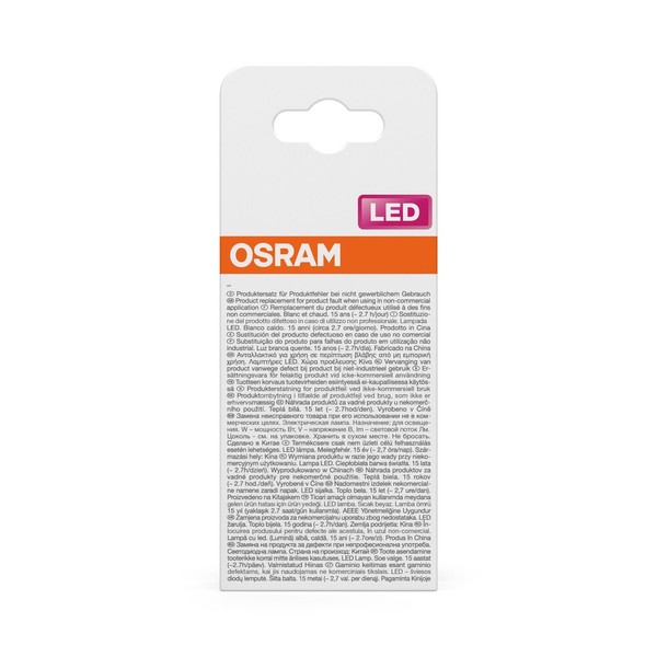 Osram Led-Lampen, Klassische Kolbenform 5.9 W 806 Lm - Warmweiß, E27, 15000 H Le-image
