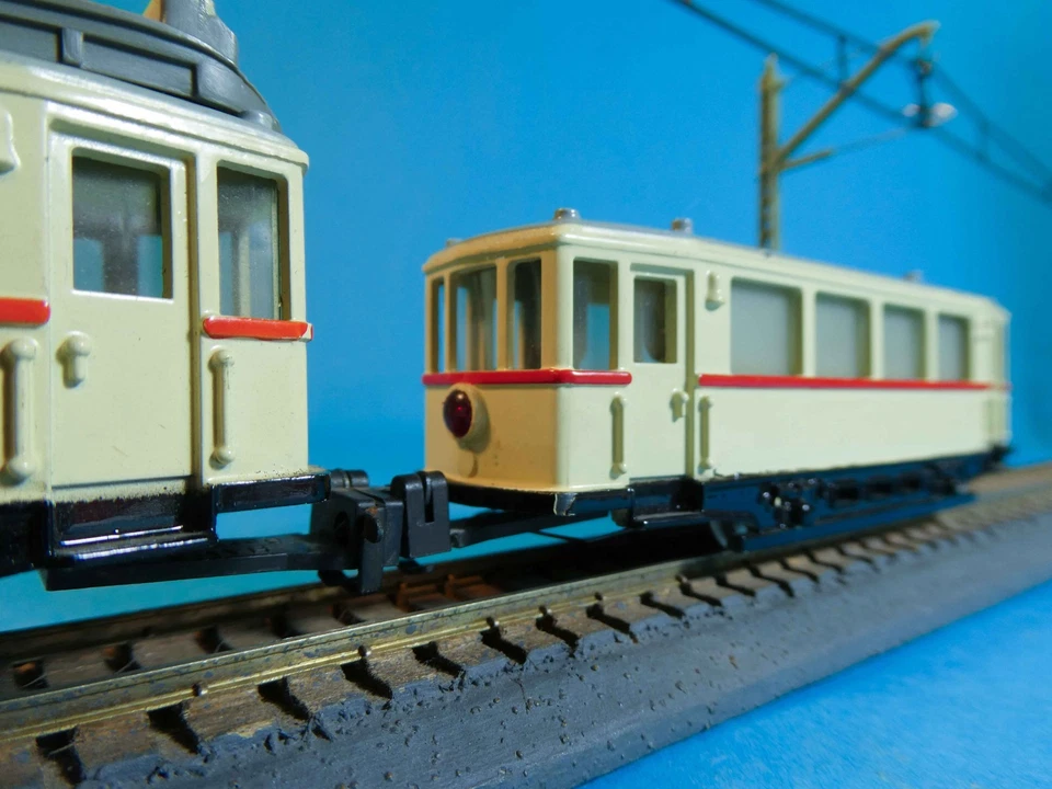 HAMO GERMAN T206 STREETCAR AND 250 TRAILER - 1950s CAST METAL HO GEMS - Image 2 of 4