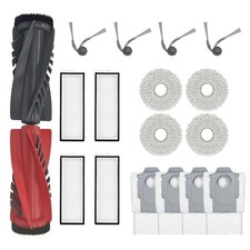 Filtro de cepillo de felpa con rodillo de cepillo para aspiradora para Roborock/Q Revo Curv