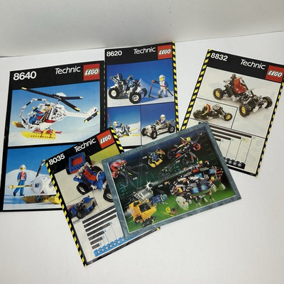 #ad Vintage Lego Technic Instruction Booklet Manual Lot of 4 8640 8620 8832 8035 $14.99
