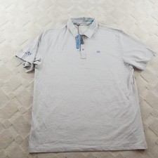 Travis Mathew Polo Shirt Mens 2XL Solid Gray Performance Golf Stretch
