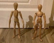 Coppia Manichini Snodabili 30 Cm Legno E Plastica