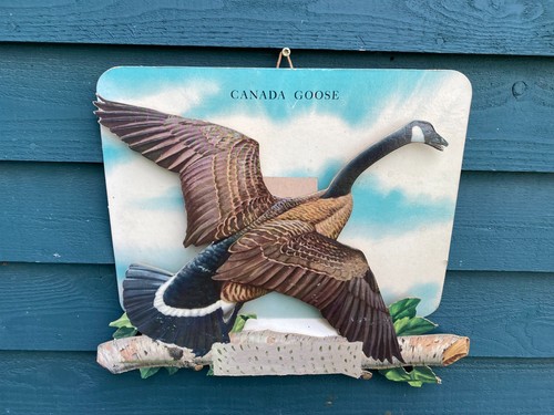 Vintage Heavy Cardboard Pop-Up Ithaca Firearms Canada Goose Hunting Sign