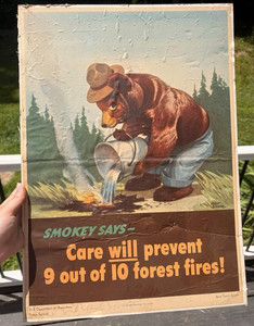 Smokey Says Care Will Prevent 9 Out of 10 Forest Fires Poster Print 1944