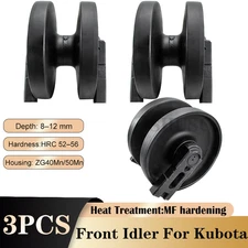 3PCS Front Idler Fits Kubota SVL95-2S SVL75 SVL90 SVL97 V0611-22100 V0521-22902