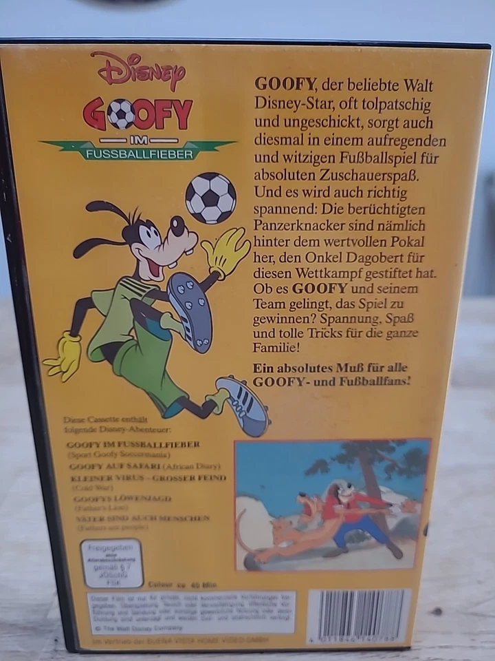 Walt  Disney Video Originale Cassette Goofy Im Fußballfieber (2) - Bild 2 von 3