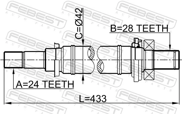 DRIVE SHAFT 0512-M316MT FOR MAZDA L3-VE/VDT/V 2.3L ZY-VE 1.5L Z627/Z601 1.6L - Image 3 of 4
