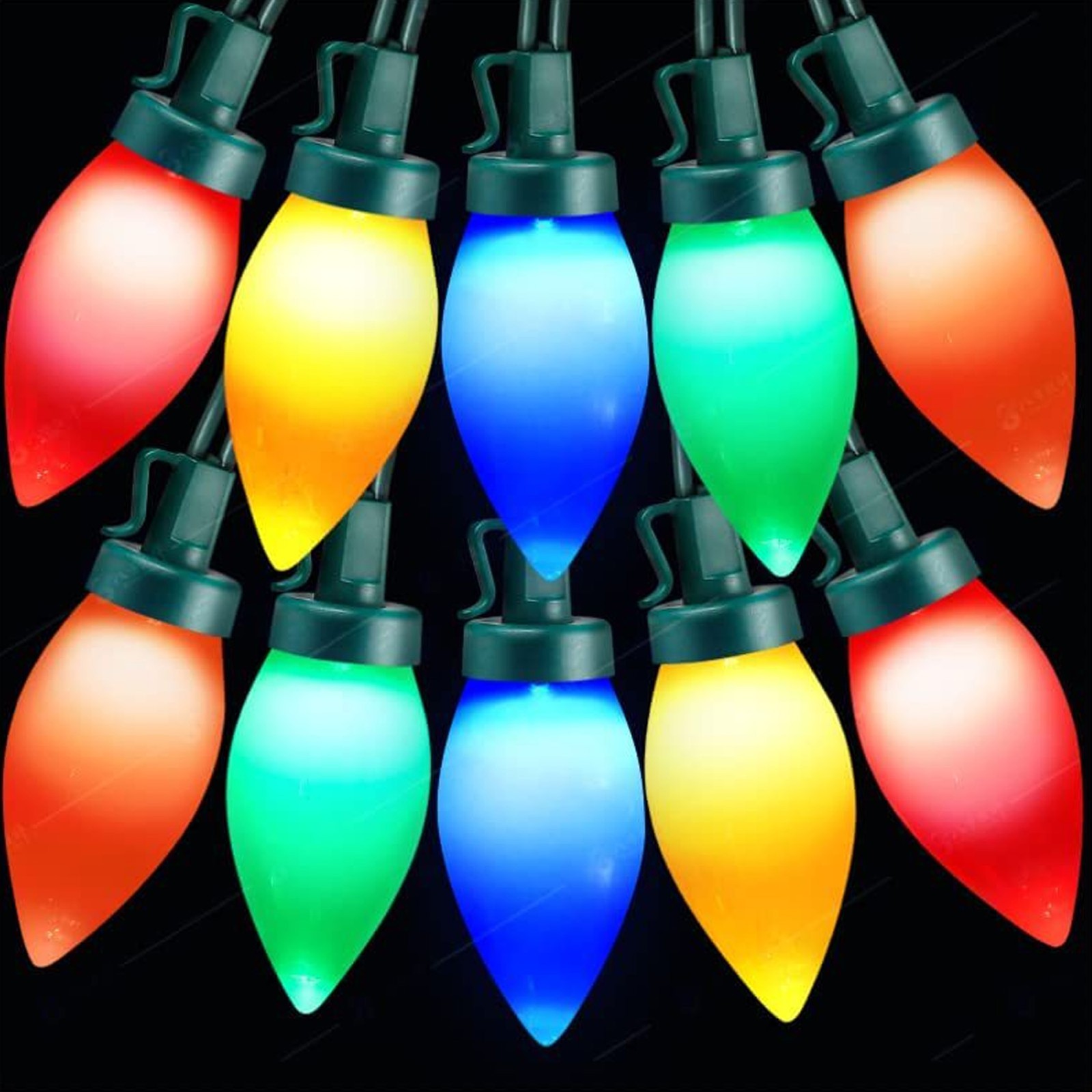 C9 LED Christmas String Lights 16.4ft 20 LED Waterproof C9 Strawberry Christ BL