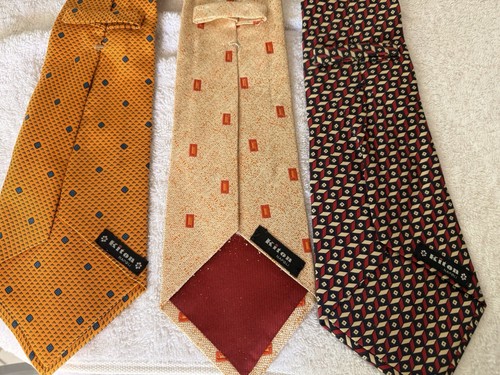 Lot Of 3 KITON CLASSIC SILK TIES