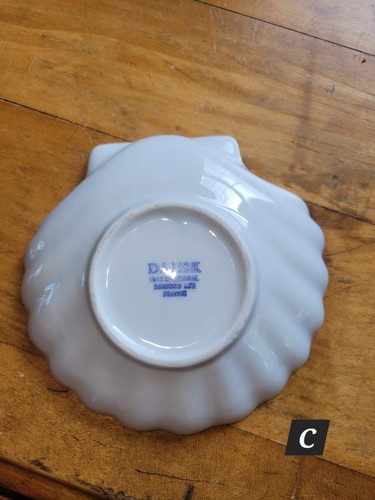 DANSK, VINTAGE, WHITE CERAMIC CLAM SHELL DISH C - Picture 6 of 8