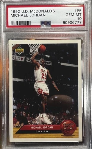 1992-93 Upper Deck McDonald's - Michael Jordan #P5 PSA 10 Gem Mint