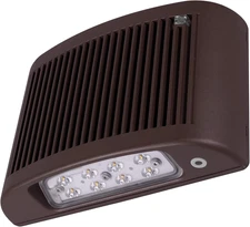 EOF LED Wall Pack Bronze 5000K Outdoor Full Cutoff with Photocell 120-277V