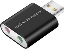 Plugable USB Audio Adapter with 3.5mm Speaker/Headphone & Microphone Jacks