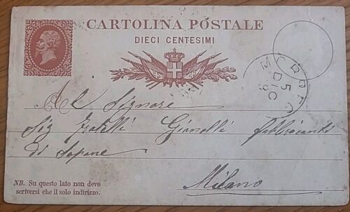 Karte Milano Ganzsache Italien Italia Italy (0225